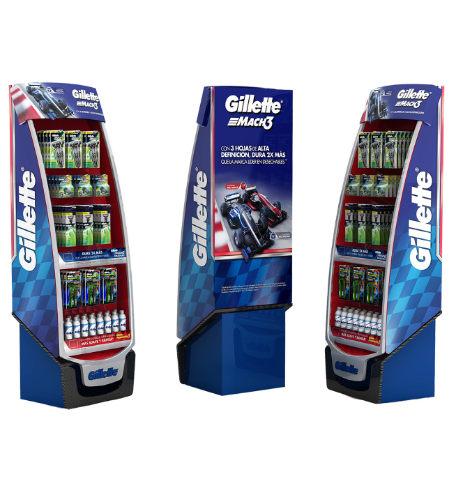 Floor Display Gillette 2up